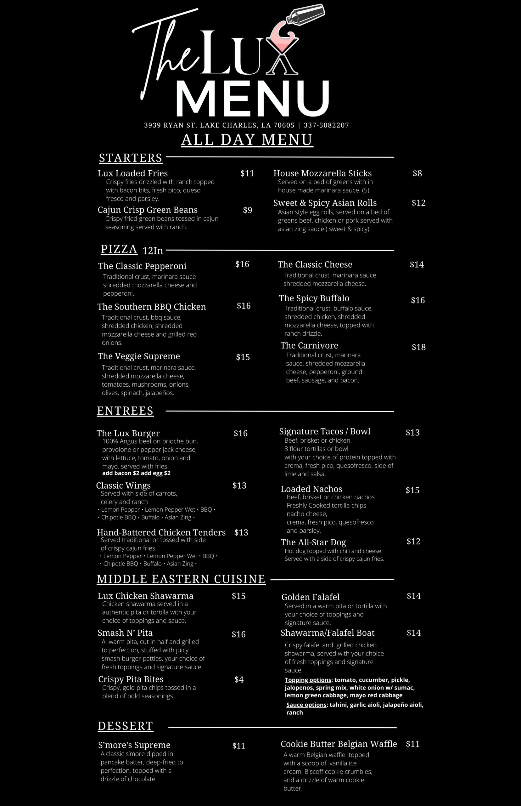 All day menu
